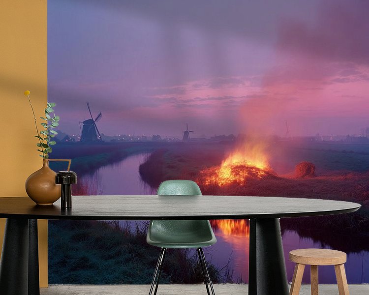 Voorbeeld van het werk in een kamer