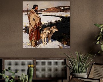 Wolves at His Side von Johannas Art Creations