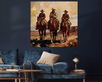 Three Riders, One Trail by Johannas Art Creations