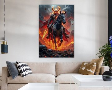 HELVAR - A Viking from hell on his warhorse by INFERAURUM