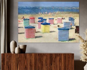 La vie à la plage sur l'île allemande de Borkum, dans la mer des Wadden