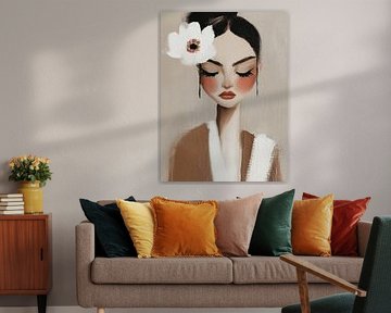 Verträumtes Porträt in Erdtönen