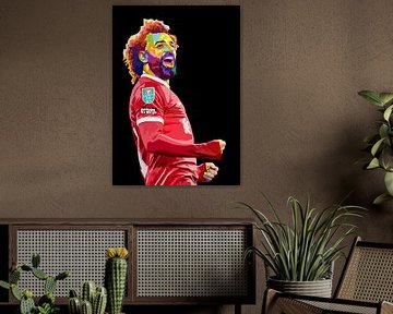 mohamed salah in pop art style by IHSANUDDIN .