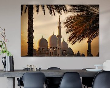 Sunset at Sheikh Zayed Mosque Abu Dhabi