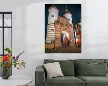 Heidelberg city gate by night by t.ART