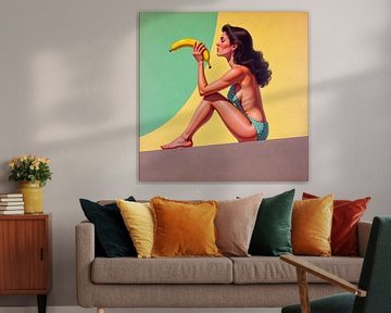 Pop Art Frau mit Banane