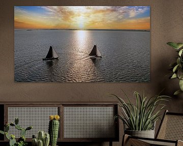 Skûtsjes in evening light by Eye on You