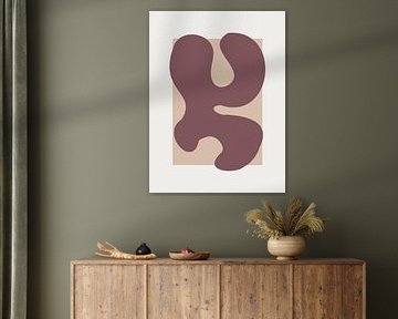 Blob - organische vorm in cloud, pink and mauve