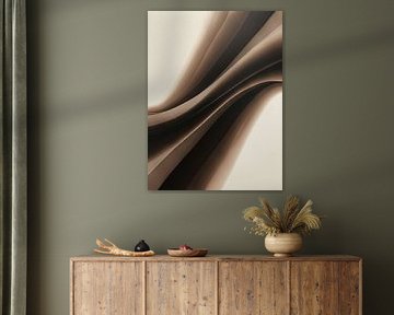 Bold coffee abstract retro art