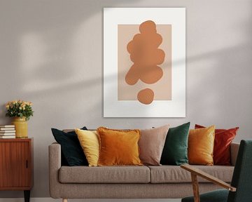 Bright - organische vorm in cloud, pink and caramel