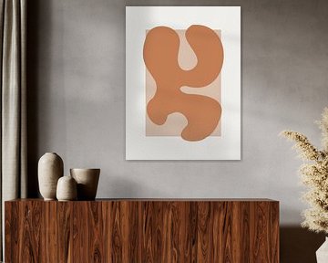 Blob - organische vorm in cloud, pink and caramel