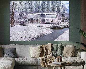 winter house along beech avenue by peterheinspictures