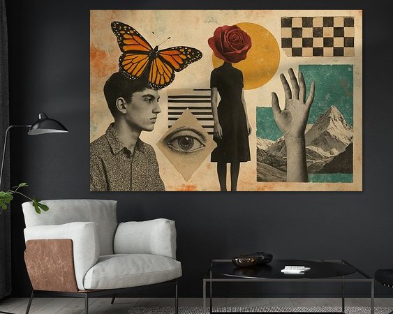 Voorbeeld van het werk in een kamer