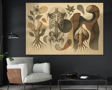 Skeleton with abstract nature by Art & Soul Creations