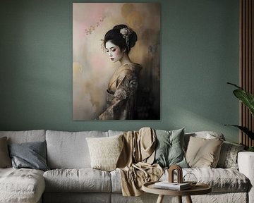 Geisha in goud