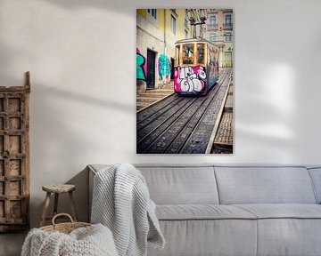 The tram in Lisbon, Portugal (3) by André Blom Fotografie Utrecht