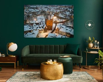 Zwolle Sassenpoort city gate during a cold winter sunset by Sjoerd van der Wal Photography