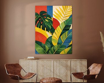 Tropical Leaves Moderne Abstrakte Kunst