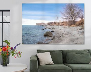 Strand Staberhuk mit Leuchtturm