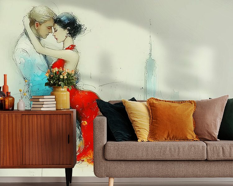 Voorbeeld van het werk in een kamer