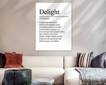 Delight Definition - White by WordsThatInspire