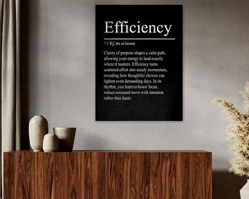 Efficiency Definition - Black by WordsThatInspire