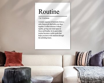 Routine Definition - White by WordsThatInspire