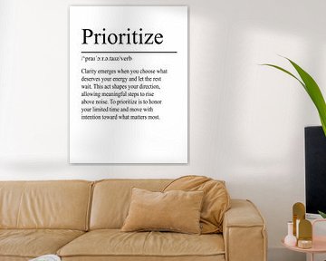 Prioritise Definition - White by WordsThatInspire