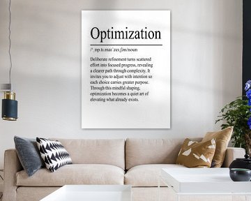 Optimisation Definition - White by WordsThatInspire