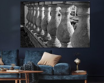 Architectuur stenen balusters