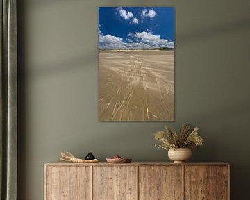 Journée ensoleillée sur la côte néerlandaise avec des vents forts. sur Rob Christiaans