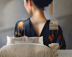 Voorbeeld van het werk in een kamer