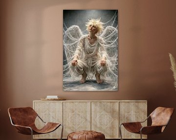 Angel's grace in ethereal fabric by Frank Lavooij