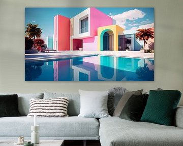 Modern building with pool by Mustafa Kurnaz