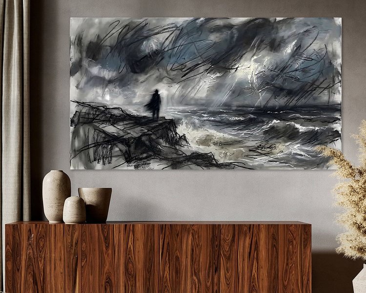 Voorbeeld van het werk in een kamer