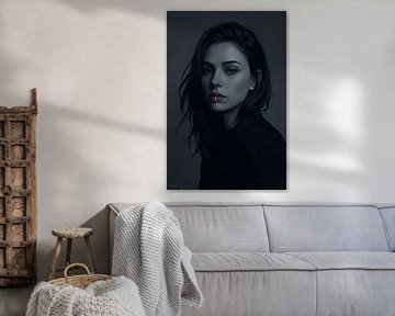 Karminrote Stille von Art by Monique Dersjant