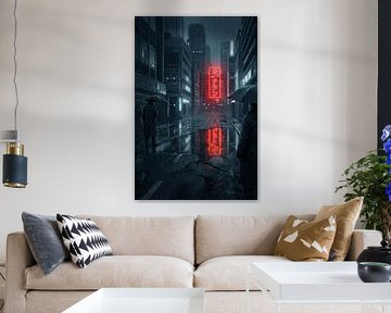 Neon Einsamkeit von Art by Monique Dersjant