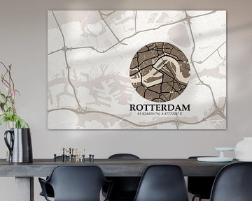 Map Style Rotterdam - Brown