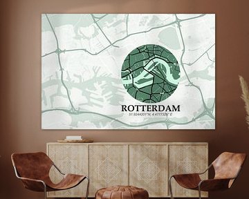 Map Style Rotterdam - Green