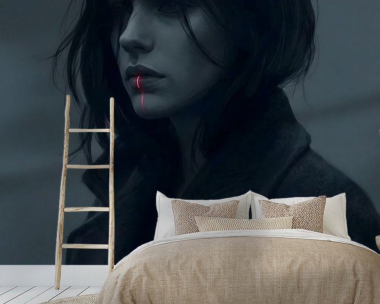 Voorbeeld van het werk in een kamer