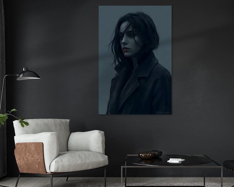 Voorbeeld van het werk in een kamer