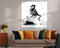 Voorbeeld van het werk in een kamer