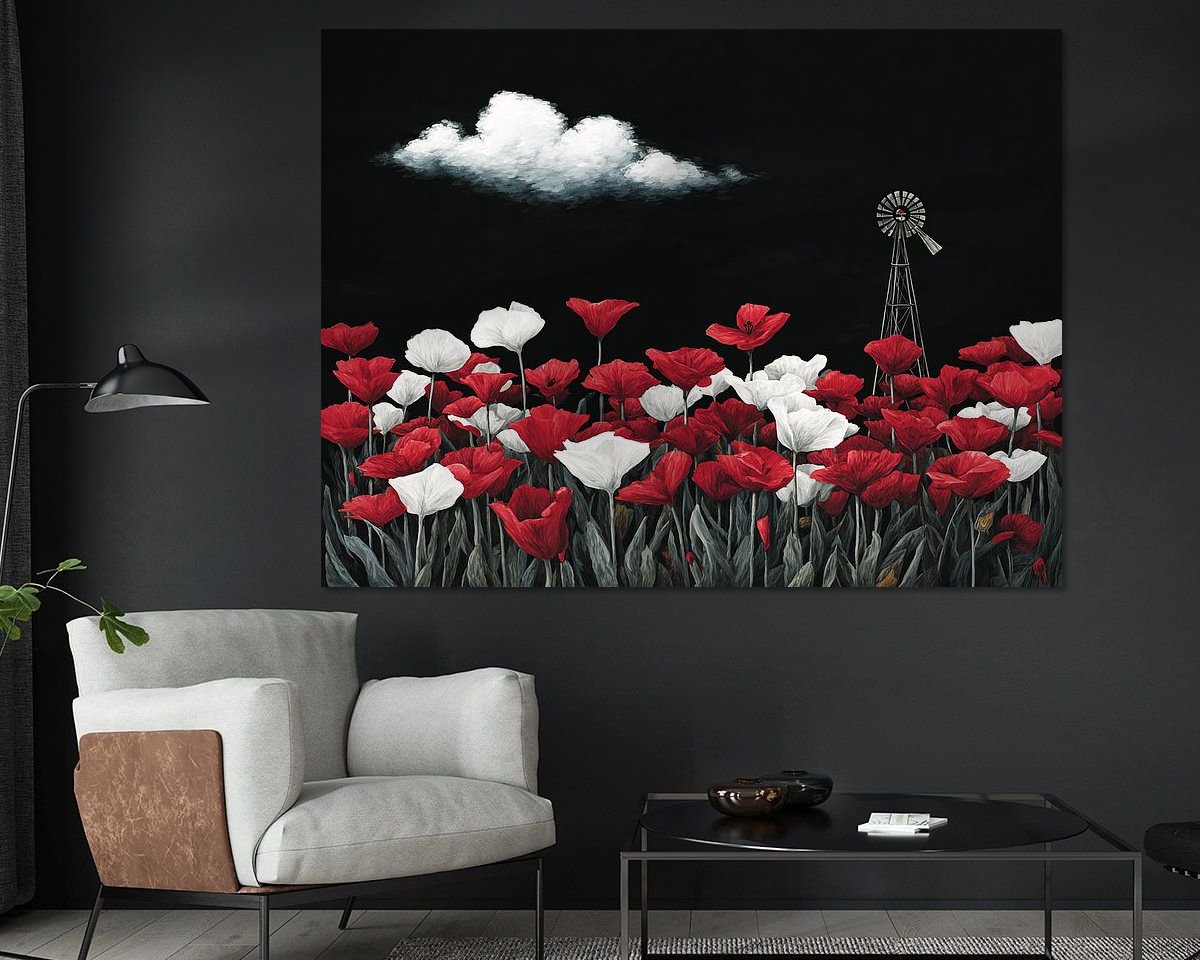 Voorbeeld van het werk in een kamer