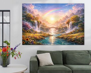 Phantasievolle, surrealistische Landschaft mit positiver Ausstrahlung von Rainer Schmidt