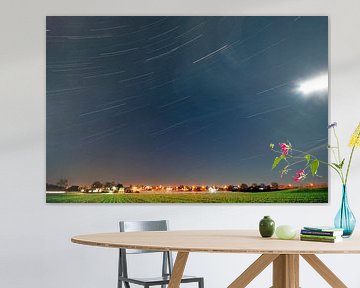 Paysage néerlandais du sentier des étoiles entre Veenendaal et Renswoude, Pays-Bas