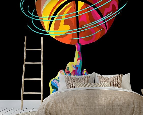 Voorbeeld van het werk in een kamer