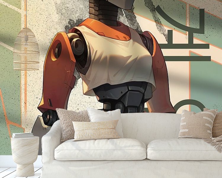 Voorbeeld van het werk in een kamer