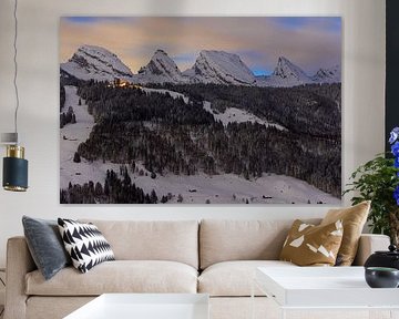 Winter evening in Toggenburg, Switzerland by Jan Schuler