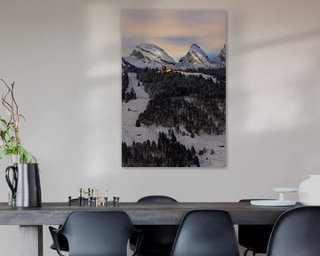 Winter evening in Toggenburg, Switzerland by Jan Schuler