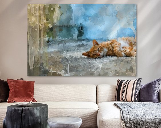 Voorbeeld van het werk in een kamer